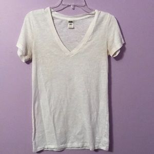 VS Pink White V-Neck Tee